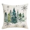 Christmas Pillowcase  Tree Print Peach Skin  Sofa Car Office Seat Ornaments Bedroom Room Home Decoration