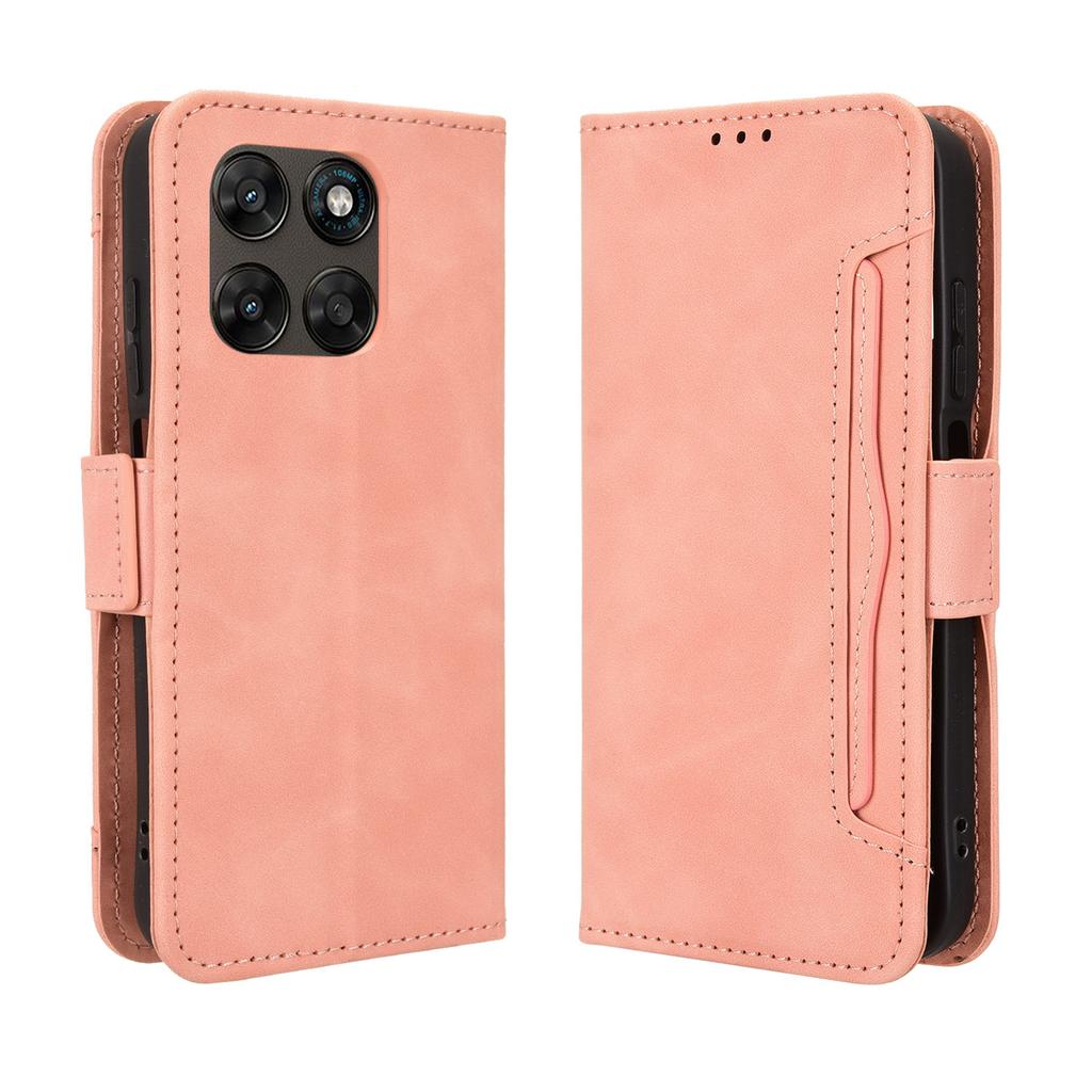 Wallet Case for Moto G67 5G - Leather/PU, Pink, With Card Holder
