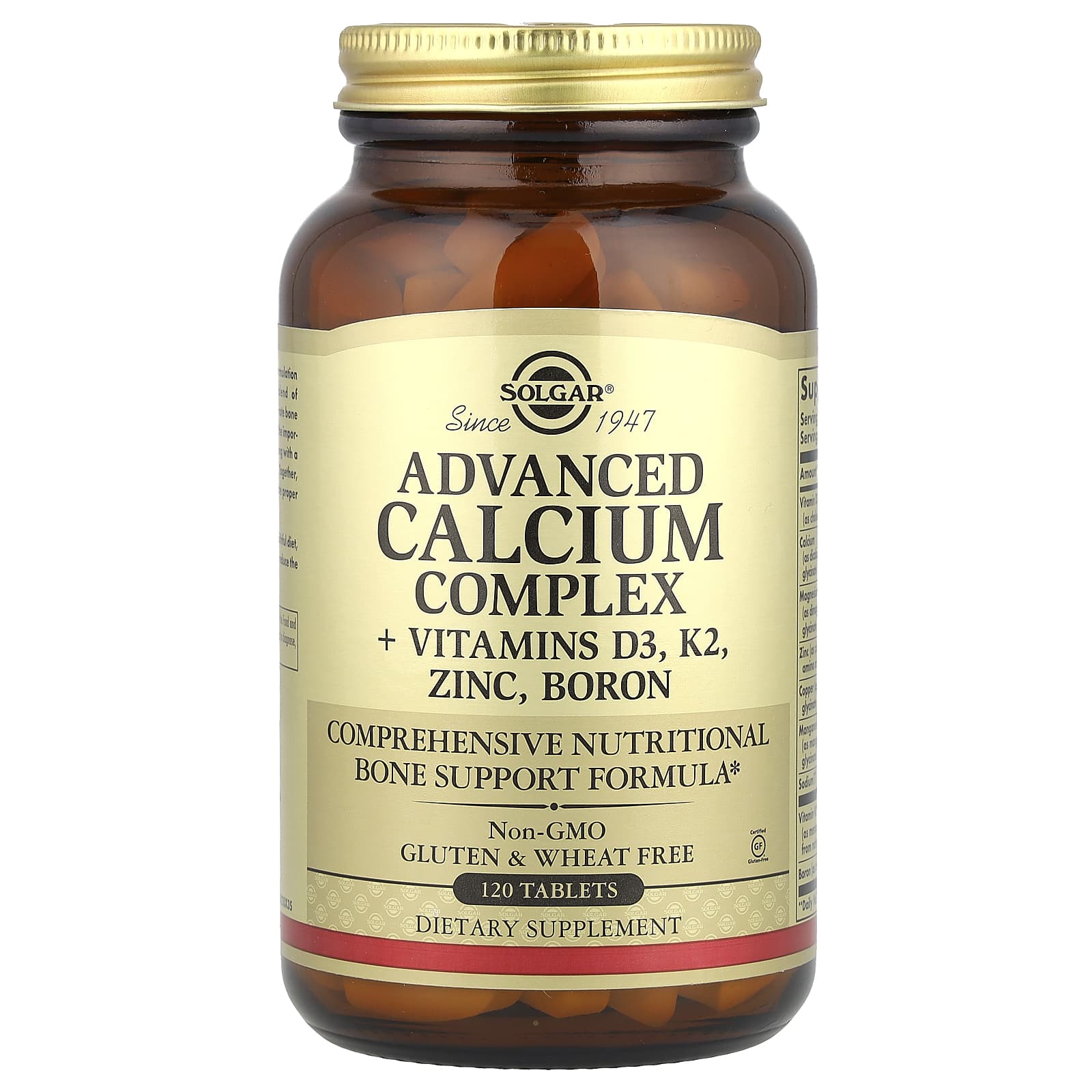 

Advanced Calcium Complex + вітамін D3, K2, цинк, бор, 120 таблеток
