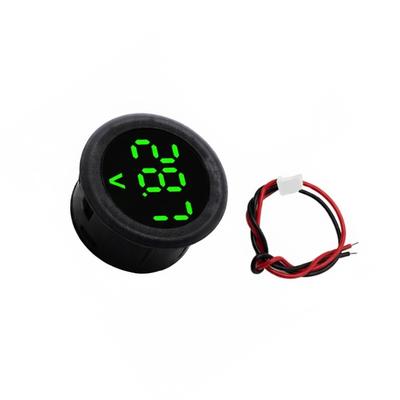 Low Power 5-100V Car Voltage Gauge Volt Detector with LED Display 12V 24V Waterproof Voltmeter Round Voltage Meter