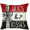 Home Decor Hearts & Hugs: Love, Kisses, and Blessings Pattern Cushion Cover Suitable for Sofa Bedroom Car Pillow Cover