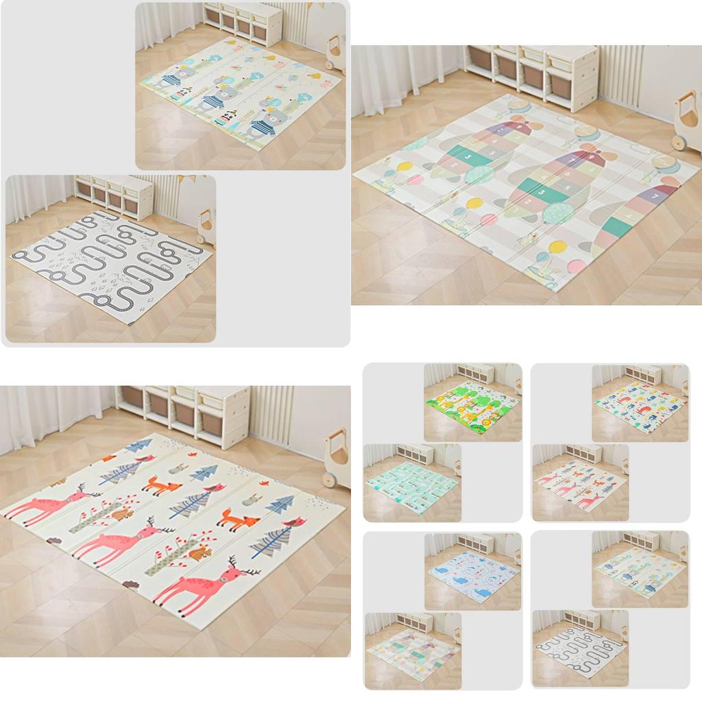 Extra Thick Baby Crawling Mat Xpe Foldable Foam Carpet With Cartoon Patterns