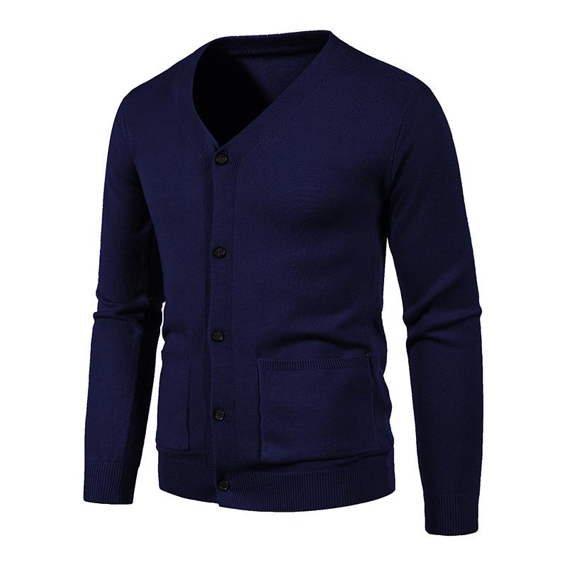 Spring and Autumn Knitwear Men's Korean Style Fashion Casual All-match Outer Sweater Coat Men's Thin Jacket