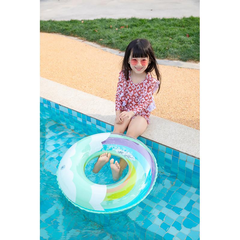 Childrens Adult And Cartoon Rainbow Cloud Inflatable Swimming Circle Toy Water