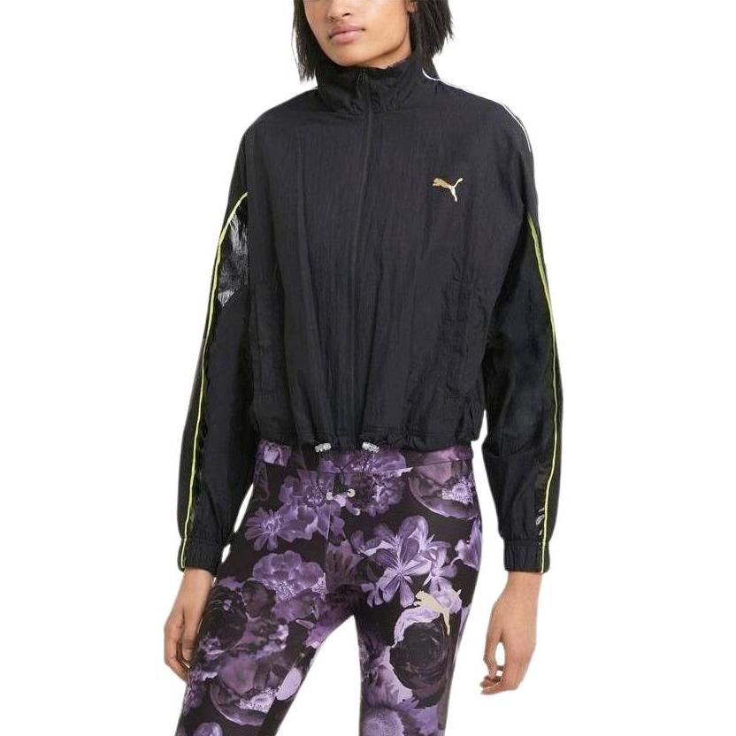Puma Logo Zip-Up Vintage Sports Jacket Women Jackets Black 530849-01