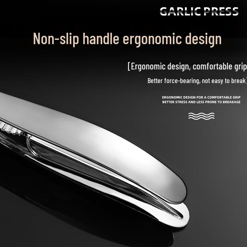 Manual Stainless Steel Garlic Press and Peeler