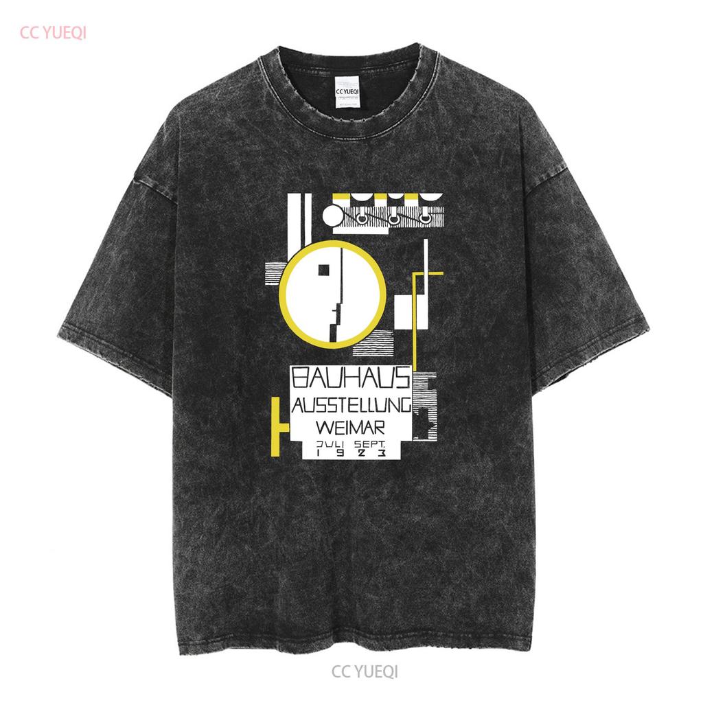 Bauhaus Exhibition Poster 1923 limited edition original design tribute T Shirt unisex long or short sleeves vintage Washed