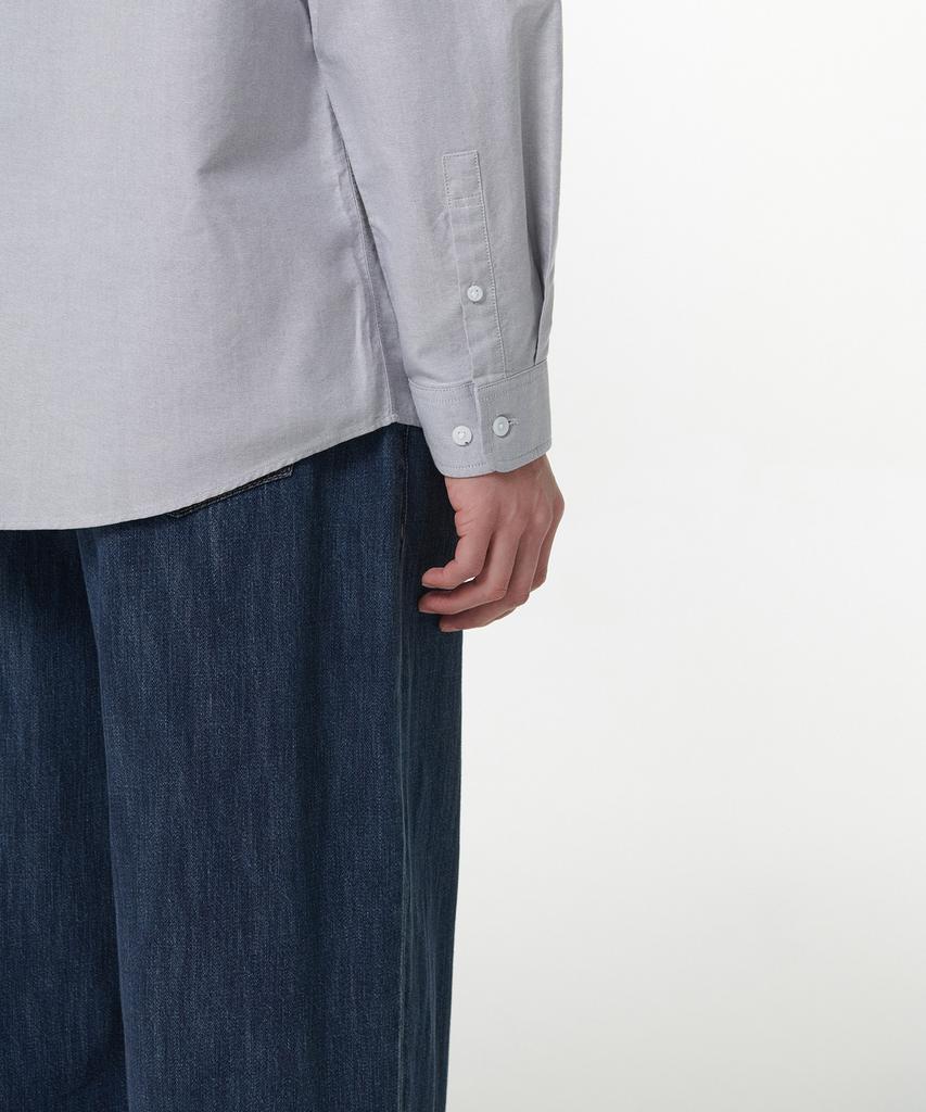 MUSINSA STANDARD Relaxed Fit Oxford Shirt_Non-Pocket [Grey]