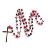 Catholic Rosary Mary Blessing Rosary Prayer Necklace with Pendant Amulet Virgin Mary for Cross Pendant Rosary Necklace