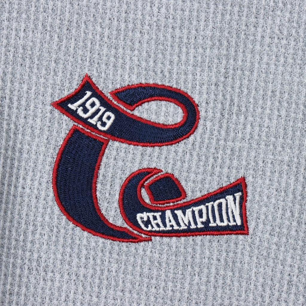 Champion Short Sleeve Polo Shirt with Script UV and Heat Oxford Size L Men's Quick-Drying Logo, Protection, Shielding, Gray, (C3-XG307)