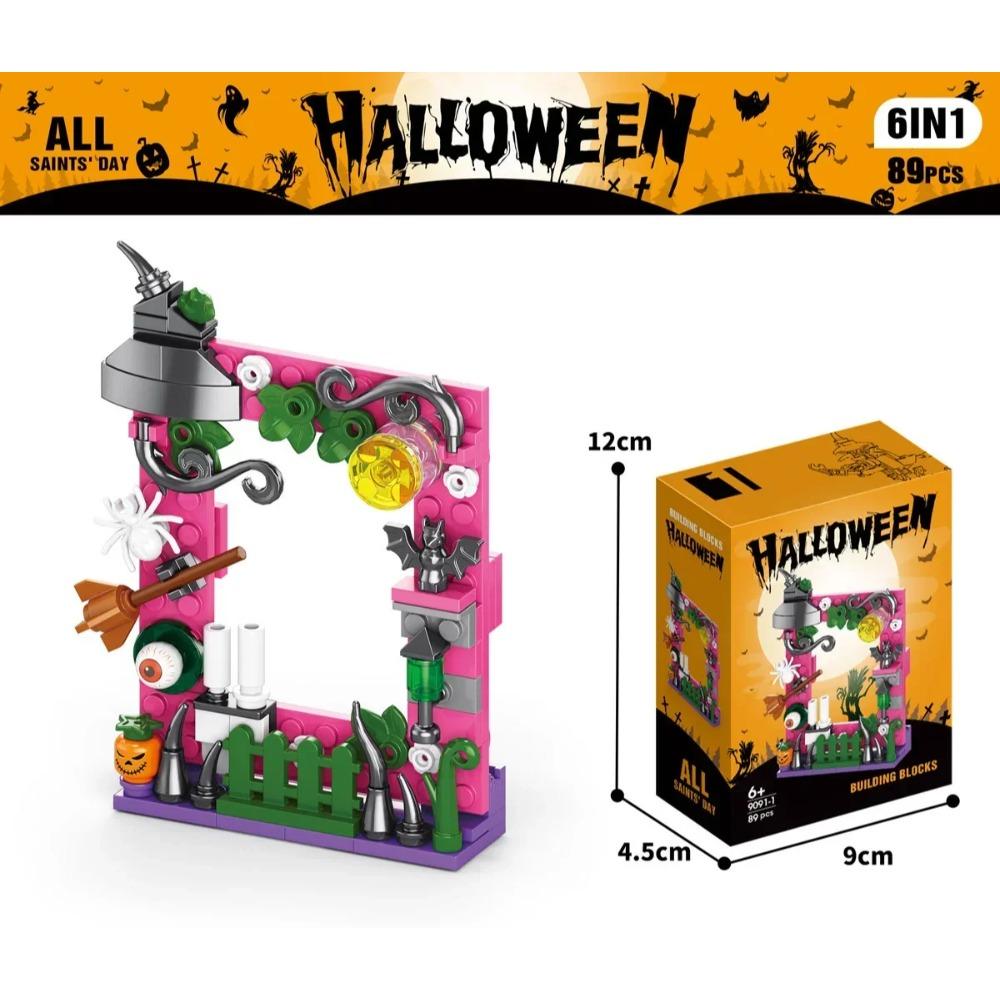 

Серия Хэллоуин собранный набор строительных блоков игрушка дом с привидениями фигурка привидения модель детский пазл подарок