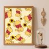 Diamond Painting Kit Unframed, Winnie the Pooh Sunflowers Classic Style Home Decor Craft, Perfect Gift Idea