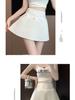 Mini-jupe plissée A-line à nœud doux - Taille haute, amincissante, style universitaire pour femmes