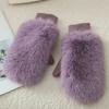 Women's Winter Warm Faux Fox Fur Gloves from Russia