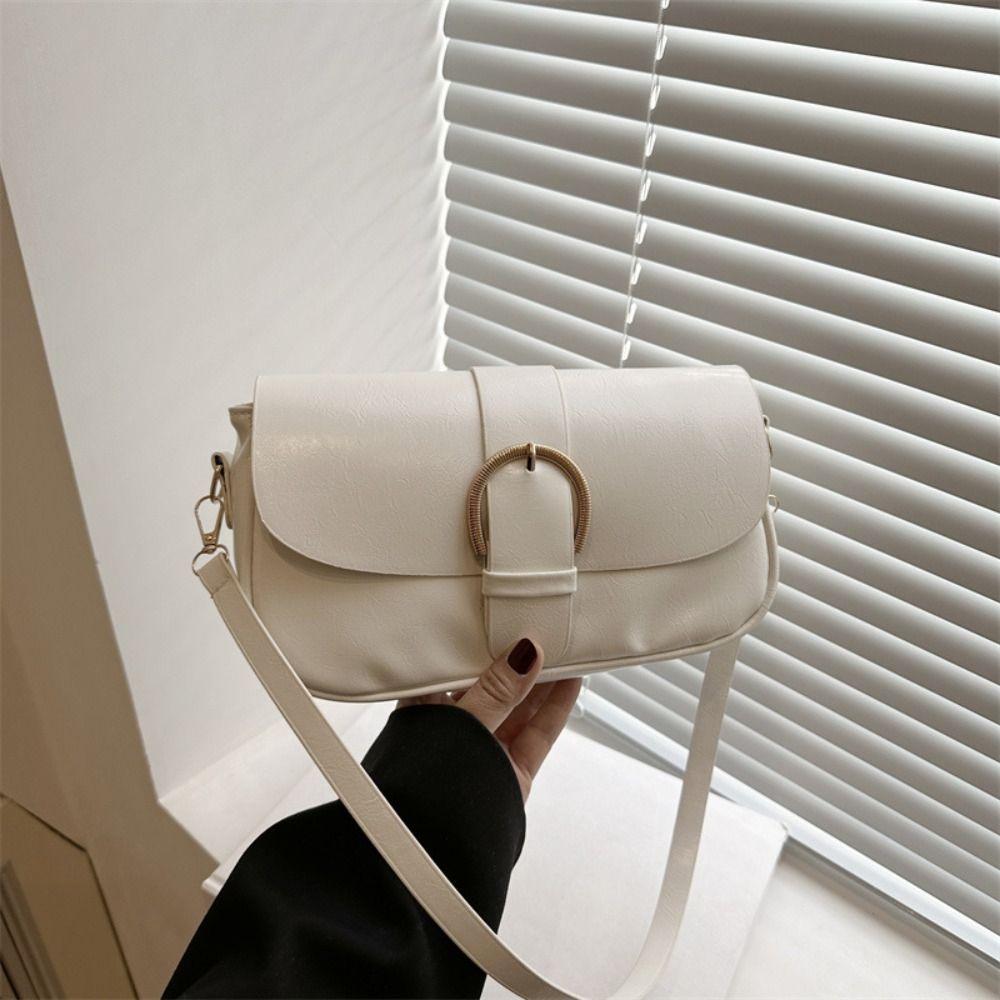 Einfarbige Schnalle Achseltasche Vintage Spicy Girl Handtasche Lässige Y2k Umhängetasche Damen