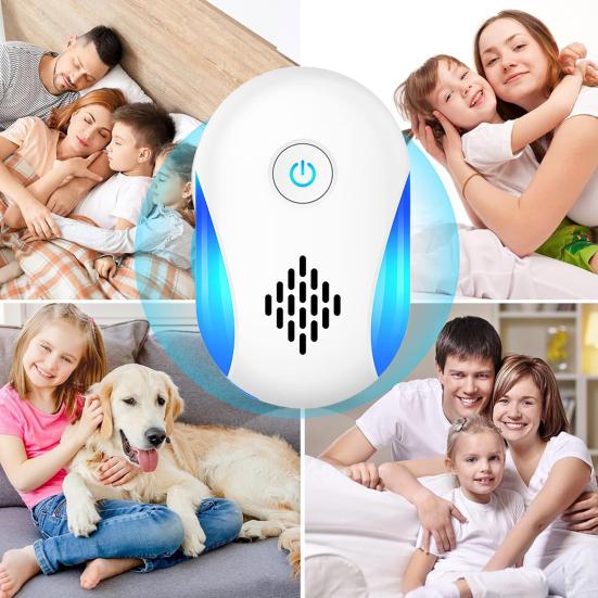 Ultrasonic Pest Repeller 360 Degree Protection Energy Saving Silent Mode Indoor Mice Pest Repeller Insect Control Device