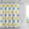Home Shower Curtains Bathroom Decora Waterproof Fabric Non-Slip Bathmat Water Absorption Curtain Modern Nordic Simple Plant