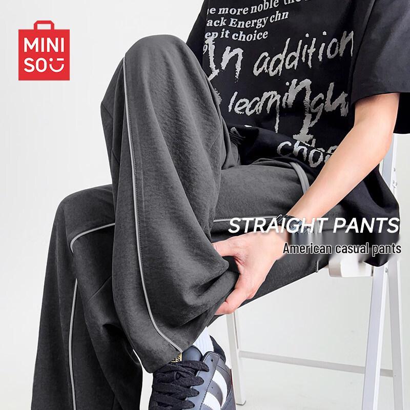 MINISO Men s Summer Trendy Loose Fit Straight-Leg Casual Pants 2XL
