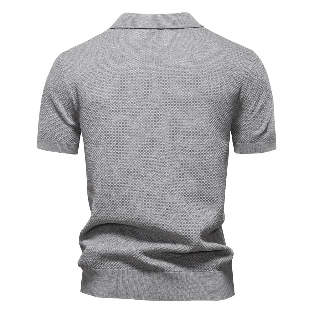 STORN New Summer Premium Solid Color Men's Golf Polo Shirt for Collared Breathable Fabric Social Casual Top Male Polo Shirts