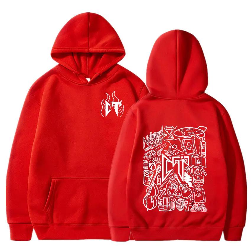 Rapper Natanael Cano Corridos Tumbados Mikina s kapucí Muži Ženy Móda Vintage Mikiny s kapucí Hip Hop Gotické Pulovry Streetwear