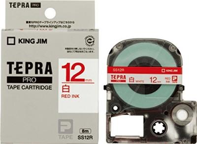 King Jim PRO Weiß mit Rot 00037519 von Band, Beschriftung, SS12R, (Paket 3)