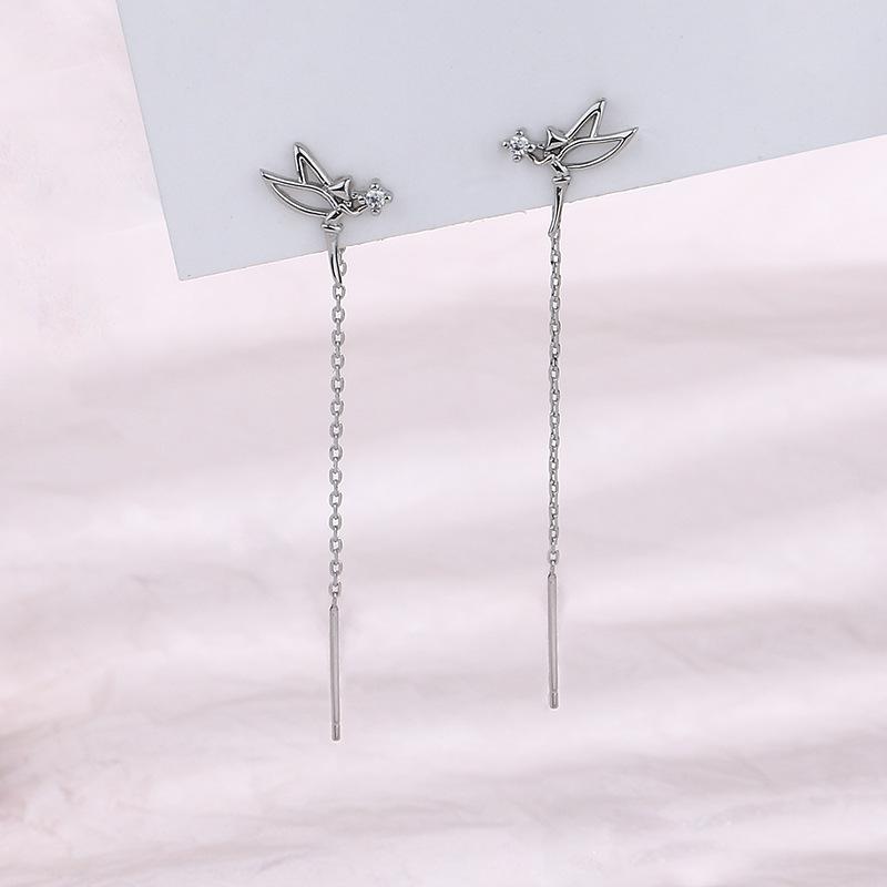 Quasten Feen Elfenflügel Ohrringe Süßes Temperament Ausgehöhlt Einfach Kreativ Persönlichkeit Kleiner Engel Ohrringe Ohrringe