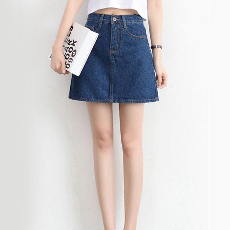 Sexy Frauen Denim Mini Rock Mode Sommer Hohe Taille Koreanische Schwarz Rock Blau Paket Hüfte Jeans Harajuku Plus Größe Baumwolle