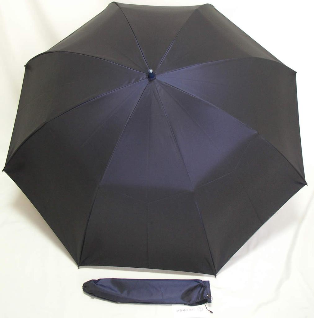 Maehara Koei Shoten Maehara Umbrella Folding Chambray Navy Coloring Handle Men's