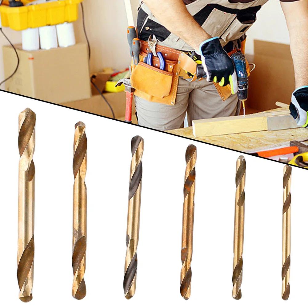 Set of 10 HSS Double Ended Auger Drill Bits for Stainless Steel Wood Aluminum Compatible with Hand Drills and Bench Drills