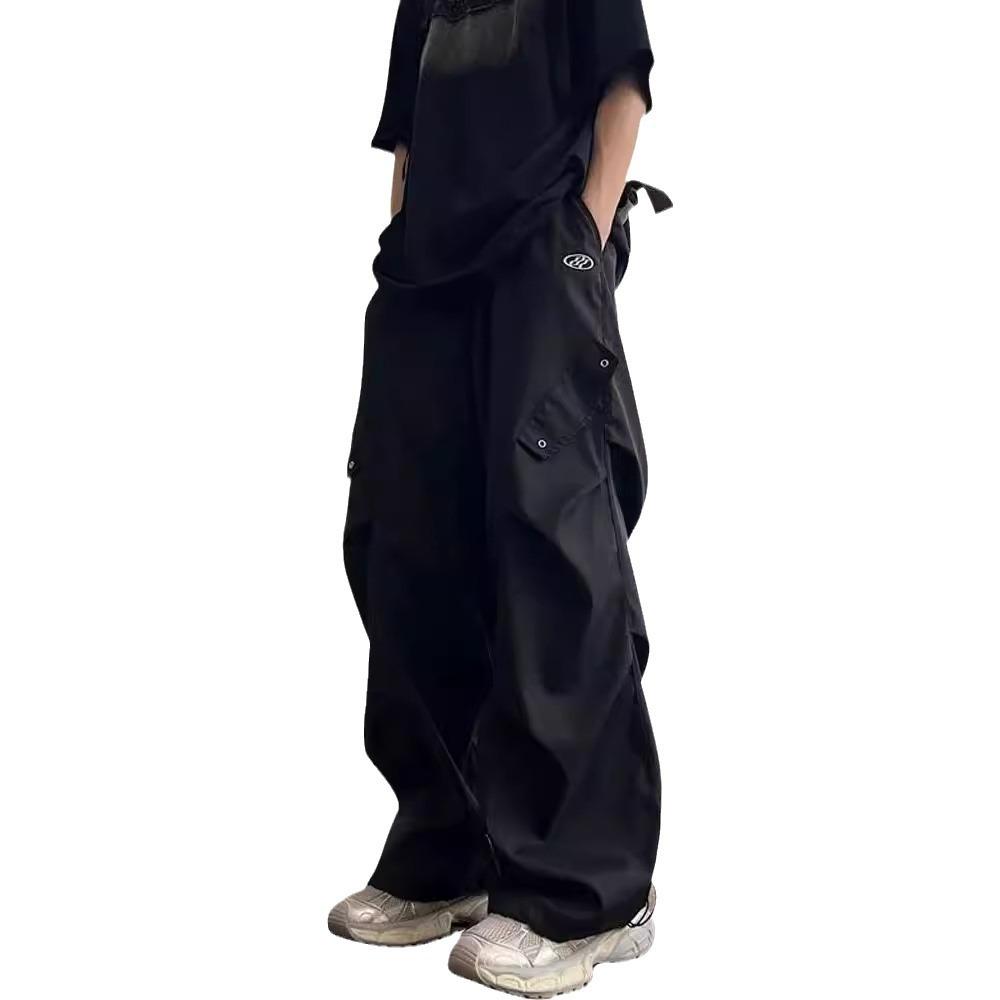 American High Street Tooling Paratrooper Pants Men's Summer New Trendy Brand Wide-leg Loose Retro Straight Casual Pants