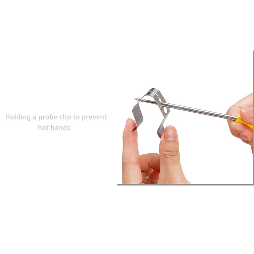 4 ks Klip na sondu masového teploměru 3 otvory Klipy na gril Držáky teploměru na grilování