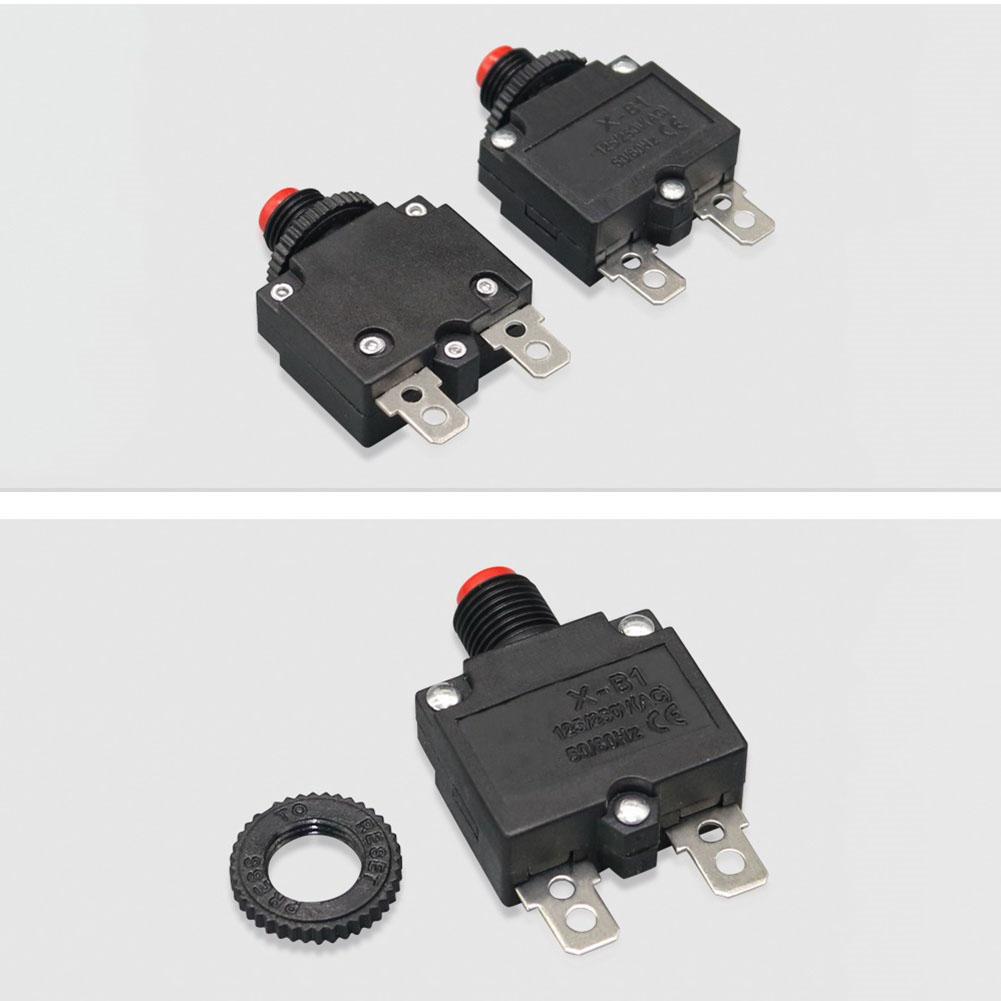 1PCS Circuit Breaker Overload Protector Switch With Protective Waterproof Cover Fuse 15A Overload Protection Button Tool Parts