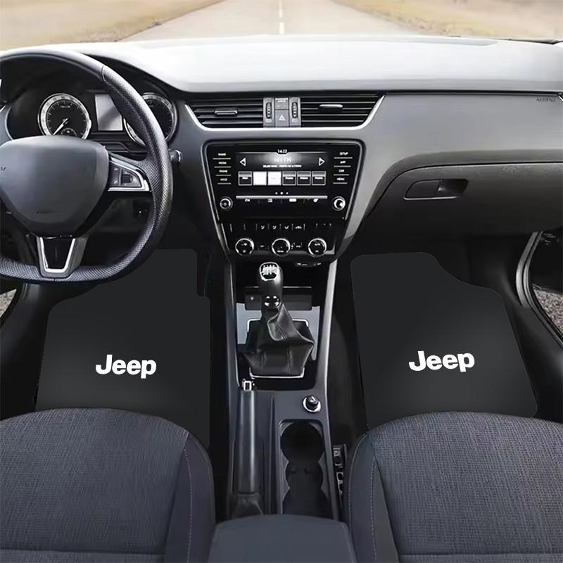 For Jeep Renegade Wrangler JL Cherokee Compass Car Floor Mat,Front & Rear Automotive Carpet Floor Mats Auto Interior Accessories