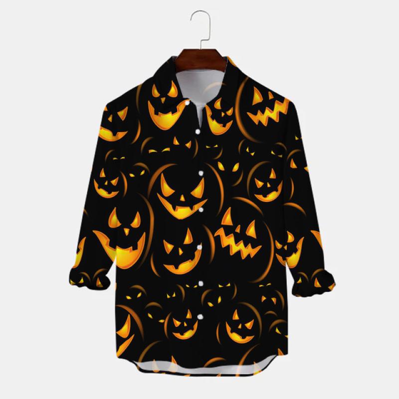 

2022 Хлопковая рубашка с длинным рукавом, мужские топы с 3d принтом черепа, повседневная модная уличная одежда с длинными рукавами, рубашка оверсайз в стиле хип-хоп для мужчин