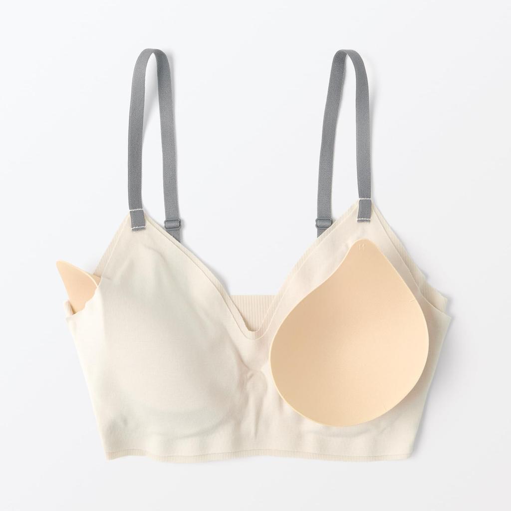 Sutien cu coaste MUJI care este blând cu pielea FCH54A4S Ivory S pentru femei, pentru femei, pentru femei
