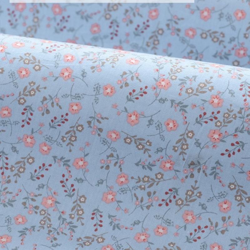 Classics Pastoral Floral Poplin Cotton Fabric DIY Children's Wear Cloth Make Bedding Quilt Decoration Home Sewing Cloth