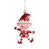 Christmas Pendant Red White Cartoon Plastic Christmas Tree Pendant DIY Vertical Pendant Family Christmas Atmosphere Decoration