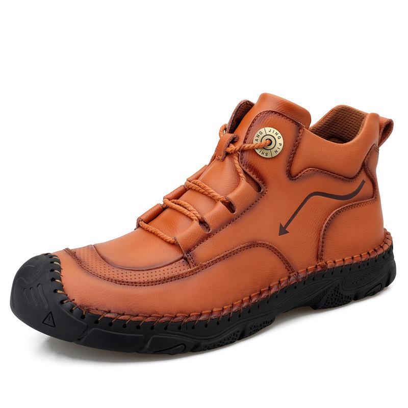 Foreign trade large size Martin boots men's new winter outdoor knight boots high top leather mountaineering boots short boots