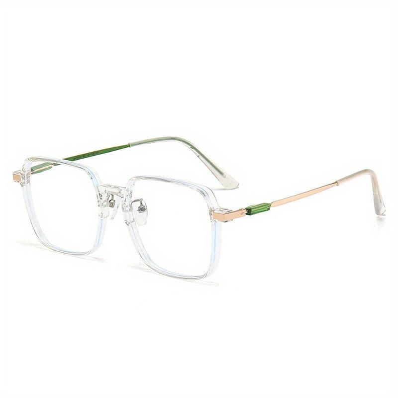 Plain Faced Female with White Eyeglasses Frame Small Face Frame Black Frame Eyeglasses Flat Lens Frame Eyeglasses