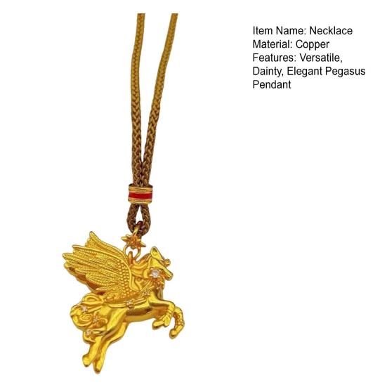 Nazar Pegasus Złoty Wisiorek Skrzydlaty Koń Symbol Mitologiczny Siły Wolności Latający Koń Biżuteria Prezent dla Kobiet Mężczyzn