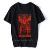 IMPACT ORIGINAL The Devil Tarot Card Slim-Fit T-Shirt NEW Letter Print Top Tee Printed Men T Shirt Cotton Clothes O-neck Tshi...