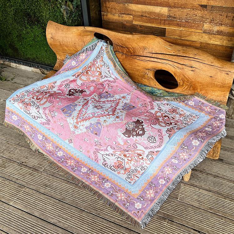 Boho Throw Blanket Hippie Living Room Decor Wall Tapestry Outdoor Picnic Camping Rug Mattress Beach Towel