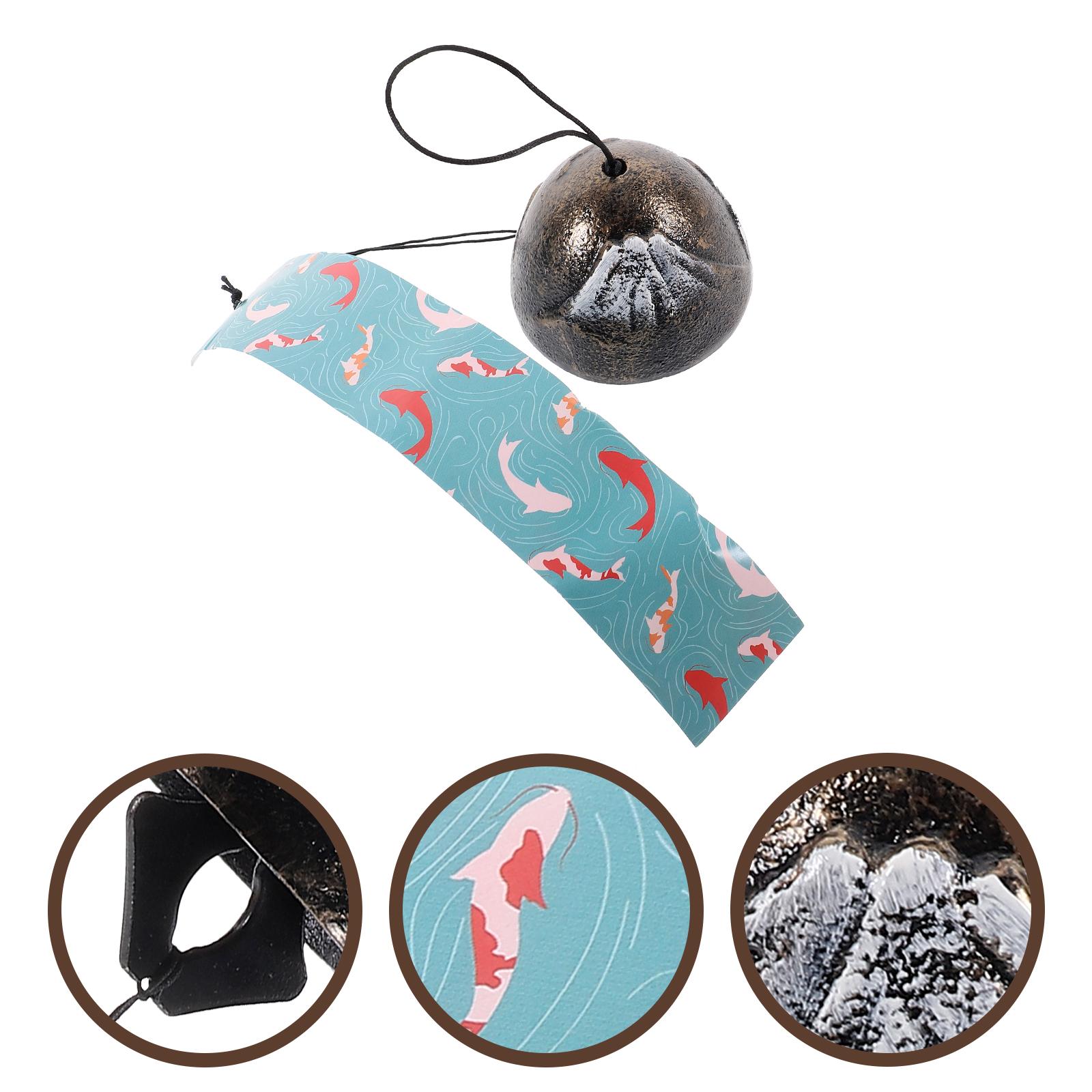 

Mount Fuji Wind Chimes Decor Creative Glass Pendant Cast Iron Material Handmade Hanging Bell Japanese Style бронзовый