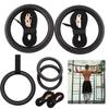 2Pcs Gymnastics Rings Pull-up Rings Heavy Duty Pull-up Training Ring Adjustable Strap Exercise Ring for Full Body Workout