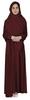 Bimba Abaya Islamic Prayer Dress With Hijab For Women's  Front Button Placket  Muslim