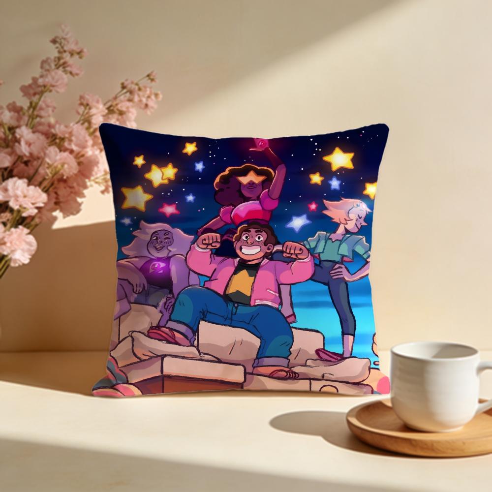 Hot SSteven Universe Futureied Cushion Cover Stylish Washable Pillow Cover Ideal for Couch Bedroom Car Decoration