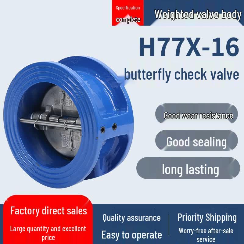 Chi Weng DH77X-16 Cast Iron Butterfly Wafer Check Valve