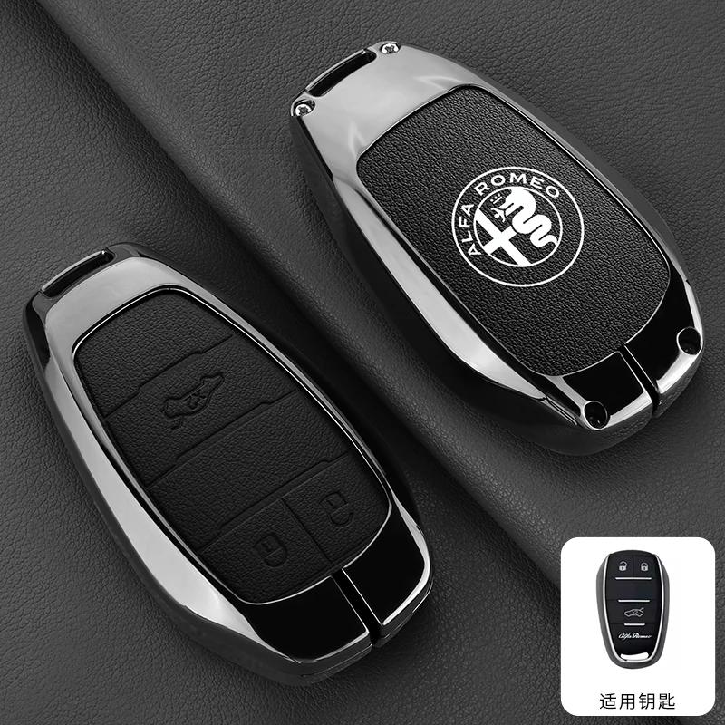 

For Alfa Romeo 2026 Hot Sticker for Alfa Romeo Giulia 2015 +Stelvio 2016+ Spider Etcetera Car Remote Key Case Cover Shell Protec For Alfa Romeo