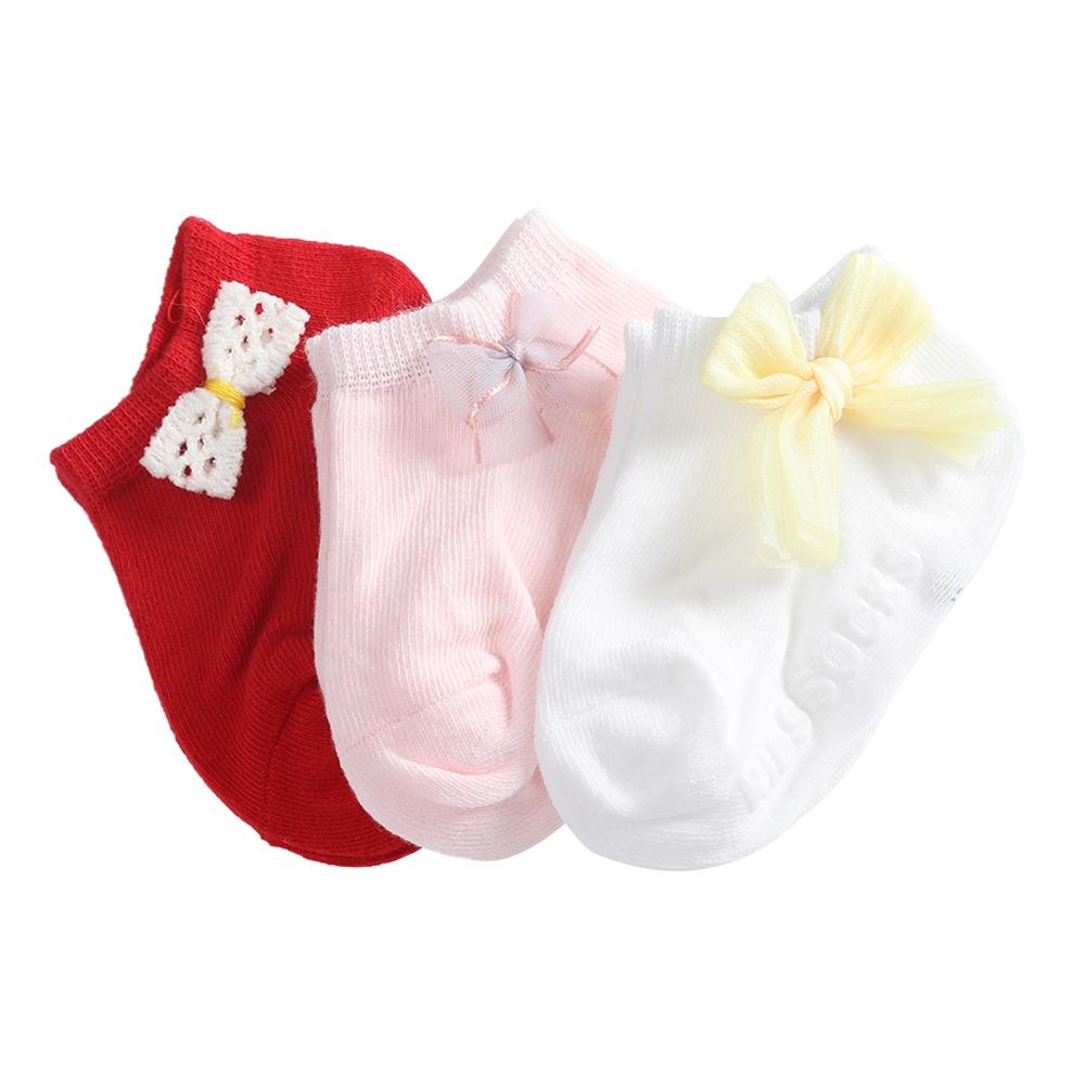 3 Pairs/lot Spring Baby Solid Color Cotton Socks Infant Floor Socks Children Girls Soft Anti-slip Boat Socks  0-5 Years