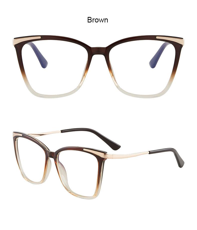 

New Overszied Square Myopia Glasses Women Men Computer Phone Gaming Blocking Blue Light Prescription Eyeglasses Gradient Frame 0